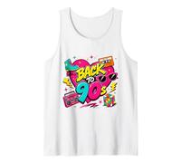 Back to 90s Nostalgia Roller Skate Boombox Cassette Années 90 Débardeur