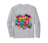 Back to 90s Nostalgia Roller Skate Boombox Cassette Années 90 Manche Longue