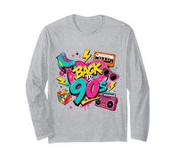 Back to 90s Nostalgia Roller Skate Boombox Cassette Années 90 Manche Longue