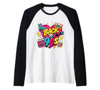 Back to 90s Nostalgia Roller Skate Boombox Cassette Années 90 Manche Raglan