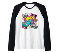 Back to 90s Nostalgia Roller Skate Boombox Cassette Années 90 Manche Raglan