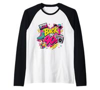 Back to 90s Nostalgia Roller Skate Boombox Cassette Années 90 Manche Raglan