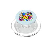 Back to 90s Nostalgia Roller Skate Boombox Cassette Années 90 PopSockets PopGrip pour MagSafe