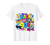 Back to 90s Nostalgia Roller Skate Boombox Cassette Années 90 T-Shirt Graphique avec Valeur