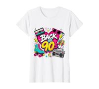 Back to 90s Nostalgia Roller Skate Boombox Cassette Années 90 T-Shirt Graphique avec Valeur