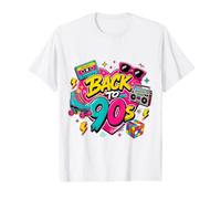 Back to 90s Nostalgia Roller Skate Boombox Cassette Années 90 T-Shirt Graphique avec Valeur
