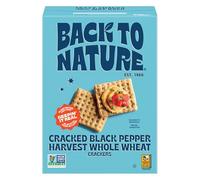 Back to Nature - Crackers de blé entier au poivre noir concassé - Sans OGM, fabriqués avec du blé entier et du sel de mer - Snacks sérieusement savoureux - 200 ml