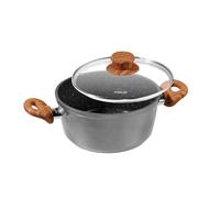 Back to Nature Faitout 20 cm, avec couvercle en verre, Made in Germany Stoneline