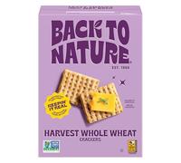 Back to Nature Harvest Crackers à grains entiers, sans produits laitiers, sans OGM, fabriqués avec du blé entier et du sel de mer, délicieuses collations, 200 ml
