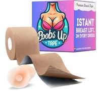 BACK TO ROOTZ Boobs UP : Ruban Adhésif de Soutien-Gorge Push-up, Bande pour Poitrine avec Cache-tétons en Silicone. Ruban de Levage pour Seins et Thorax. Invisible et Longue Durée.