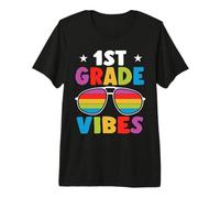 Back to School 1st Grade Vibes Sunglasses Retro First Day T-Shirt Haut de Gamme