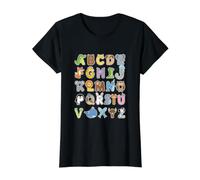 Back to School ABC Kindergarten Teacher T-Shirt Graphique avec Valeur, Femme, Noir, M