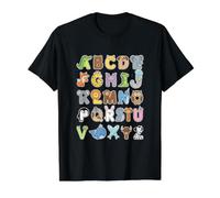 Back to School ABC Kindergarten Teacher T-Shirt Graphique avec Valeur, Homme, Noir, M