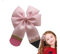 Back To School Bows - Cracler Coil Clip, Mignon Filles Doubow | Alligator Clip Accessoires, Ribbon Bow Pour, Tout-petits, Élèves, La Fête En Classe,