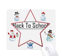 Back to School Christmas Snowman Family Star Mouse Pad