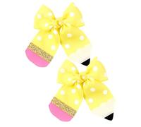 Back To School Clip Pencil - Handmade Dot Design, 2PCS Fabric