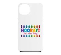 Back to School Hooray It's Art Day Teacher Coque pour iPhone 13