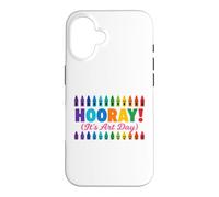 Back to School Hooray It's Art Day Teacher Coque pour iPhone 16
