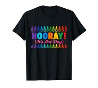 Back to School Hooray It's Art Day Teacher T-Shirt Graphique avec Valeur