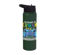 Back To School I'm Ready To Crush Kindergarten Video Games Stainless Steel Insulated Water Bottle