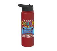 Back To School I'm Ready To Crush Kindergarten Video Games Stainless Steel Insulated Water Bottle