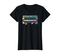 Back to School Level Unlocked Kindergarten T-Shirt Graphique avec Valeur, Femme, Noir, S