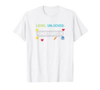 Back to School Level Unlocked Kindergarten T-Shirt Graphique avec Valeur, Homme, Blanc, XL