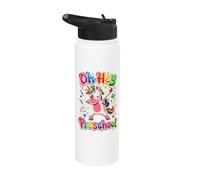 Back to School Oh Hey Preschool Dabbing Unicorn Stainless Steel Insulated Water Bottle