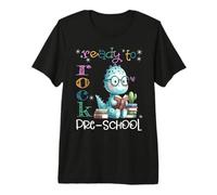 Back to School Ready to Rock Dinosaure préscolaire T-Shirt Haut de Gamme