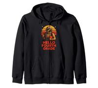 Back to School Teacher Hello Fourth Grade Cute Women First Sweat à Capuche