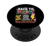 Back To School Tour Cute Teacher First Day Of School Bruh PopSockets PopGrip Adhésif