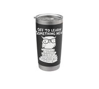 Back to School Wise Owl Learning Student Gobelet isotherme en acier inoxydable double paroi