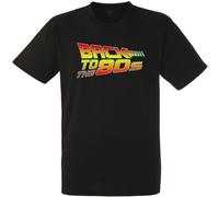 Back to The 80's Logo Black Mens T Shirt Men Tee Shirt Black M