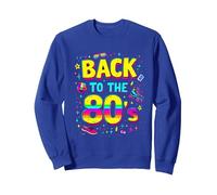 Back to The 80s Sweatshirt, Unisexe pour Adultes, Bleu Royal, XXL