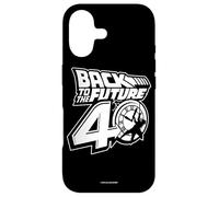 Back to The Future 40th Anniversary Logo Black and White Coque pour iPhone 17