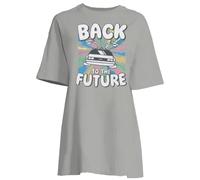 BACK TO THE FUTURE Back to Future Retro » WOBAFUDTB001 Long T-Shirt Femme, Gris Clair, Taille S