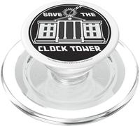 Back to the Future Clock Tower Circle Logo PopSockets PopGrip pour MagSafe