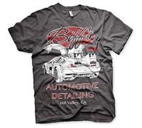 Back To The Future Officiellement sous Licence Biff's Automotive Detailing Hommes T-Shirt (Gris Foncé), X-Large