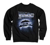 Back To The Future Officiellement sous Licence Flying Delorean Sweat-Shirt (Noir)