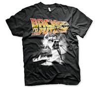Back To The Future Officiellement sous Licence Poster Hommes T-Shirt (Noir), Small