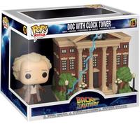 Figurine - FUNKO - Pop! Town N°15 - Retour Vers Le Futur - Doc Devant Tour Horloge - Vinyle
