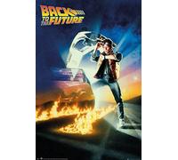Back to The Future Poster Key Art avec cadre amovible Shinsuke® Maxi MDF noir, vitre en acrylique 61 x 91,5 cm