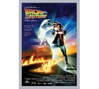 Back To The Future - Poster - Michael J. Fox, Christoph + cadre interchangeable, Shinsuke® Maxi MDF argenté, vitre acrylique
