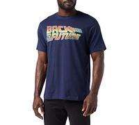 Back To The Future Logo T-Chemise, Bleu Marine, XXL Homme