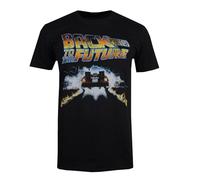 Back to The Future T-Shirt Delorean pour Homme, Noir, M UK