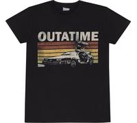 Back To The Future - T-shirt "Outatime" pour homme/femme unie HE2770 (XXL) (Noir)