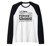 Back To The Future Time Machine Future Changer Retro Manche Raglan