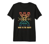 Back to The Roots Afrique du Nord Rétro Vintage Amazigh Motif T-Shirt Haut de Gamme