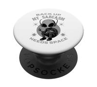 Back Up My Sarcasm Needs Space Funny Sarcastic Humour Citation PopSockets PopGrip Adhésif