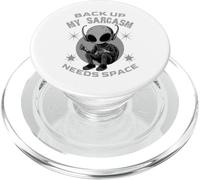 Back Up My Sarcasm Needs Space Funny Sarcastic Humour Citation PopSockets PopGrip pour MagSafe
